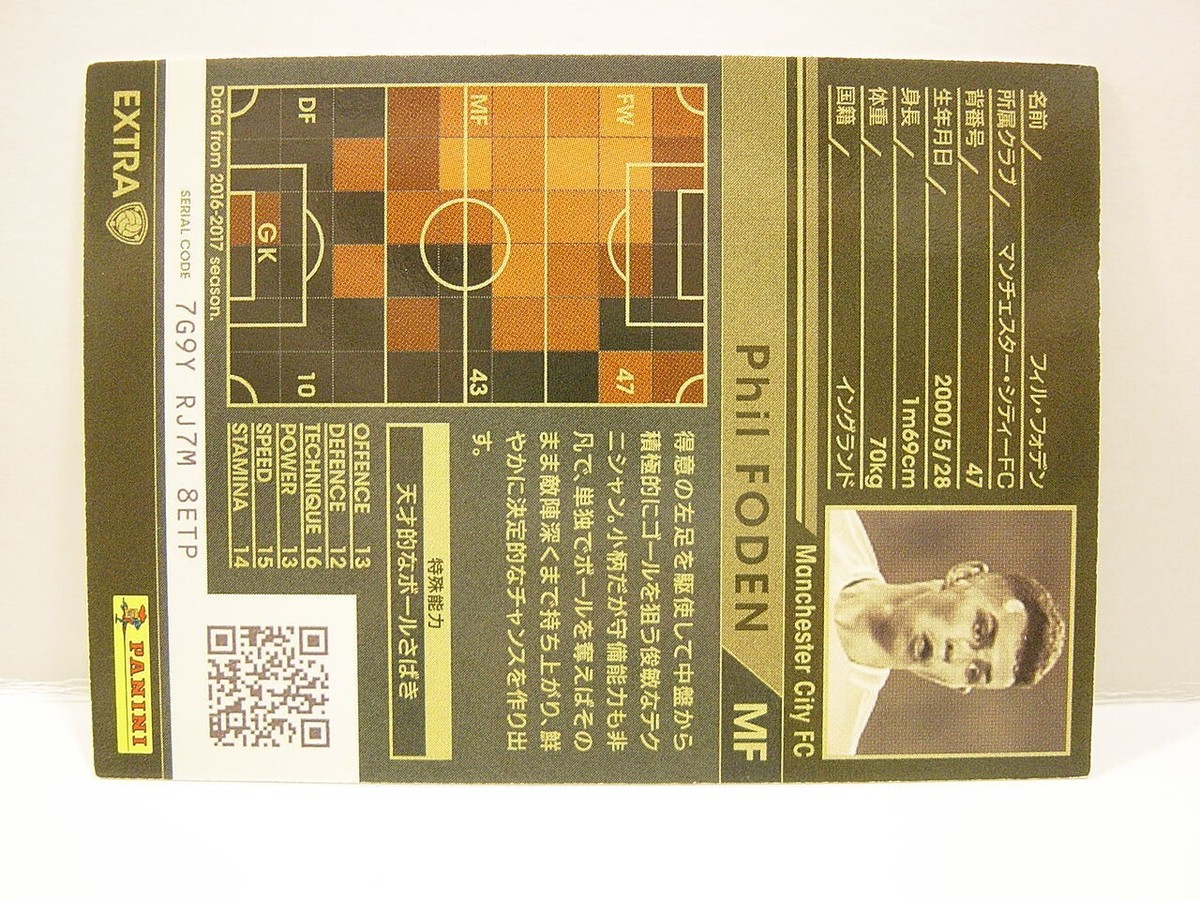 WCCF 17-18 フィル フォーデン 未開封新品 ルーキー パニーニ