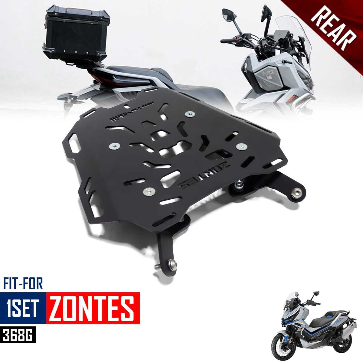Rear Rack Luggage Carrier Top Box Pad Black Fit Zontes 368G