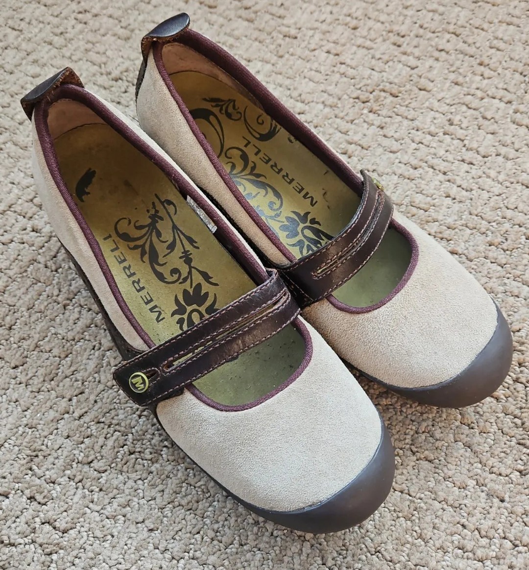 Scarpe Merrell Plaza Bandeau Mary Jane camoscio marrone talpa taglia 8