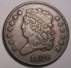 Photo of a 1825-P Half Cent from an eBay listing that sold on Jul 12, 2026