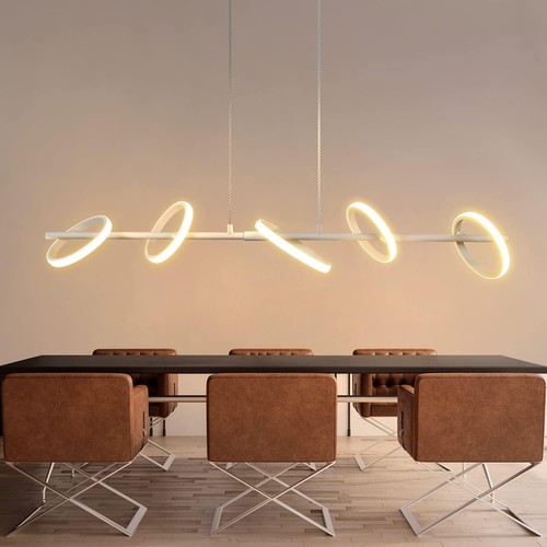 ZMH 31W LED 5 Anello girevole Luce a sospensione 3000K per Sala da pranzo Cucina - Foto 2 di 9