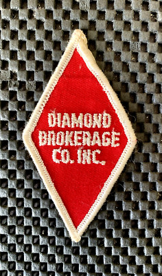 DIAMOND BROKERAGE CO. INC. EMBROIDERED SEW ON ONLY PATCH CLOSED 2'' x 3 3/4'' NOS