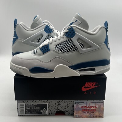 Military Blue Jordan 4 Sz 10.5 Size 10.5 - Air Jordan 4 Retro 2024 Military Blue | eBay main image 4