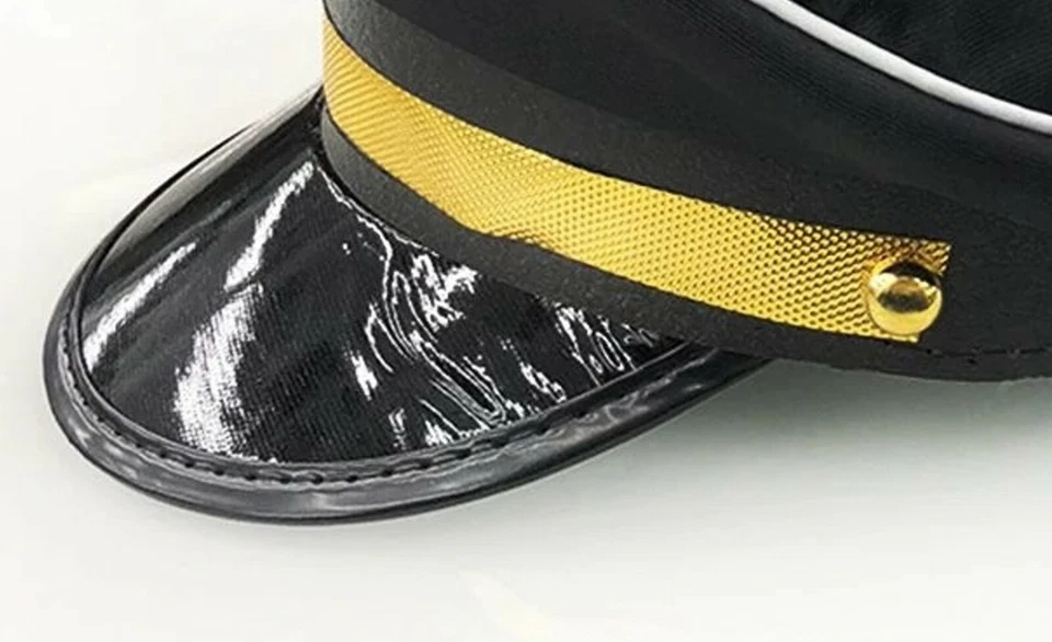 Chapéu náutico militar marinheiro capitão marinheiro capitão femdom Dominatrix  - Imagem 3 de 4