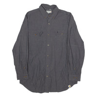 CARHARTT Mens Plain Shirt Grey Long Sleeve L
