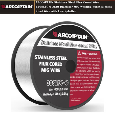 ARCCAPTAIN E308LFC-O .030'' Stainless Steel Gasless Flux Cored Welding Wire