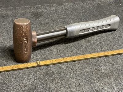 American Hammer Rockford IL 2 Lb Bronze Head With Steel Handle  Aluminum Grip