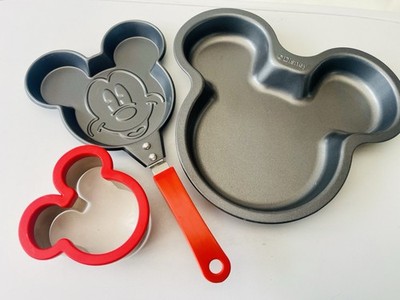 Disney Mickey Mouse Kuchenform, Pfannkuchenform & Ausstecher Backset unbenutzt