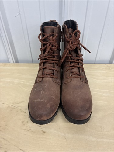 Sorel Emelie NL3310-282 Womens Size 8.5 Brown Leather Lace Up Mid-Ankle Boots - Picture 3 of 7