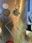 Coin Lot And More Jewelry Shot Glass With Penny Tokens Medals Mics… — photo 8