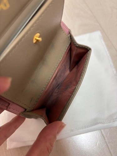 Dior Caro Mini Geldbörse Bifold Geldbörse Kostenloser Versand Japan - Bild 4 von 14