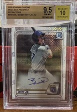 2020 BOWMAN CHROME MEGA BOX Auto  REFRACTOR BOBBY WITT JR. RC BGS 9.5 PSA