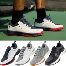FitVille Men Tennis Shoes Wide Width Pickleball Court Racquetball Squash Sneaker