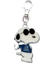 SNOOPY JOE COOL CHARM Zipper Pull Bag Purse Wallet Backpack Dog Cat Collar Jewel