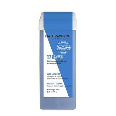 NATURAVERDE PRO TEA TREE ROLL-ON WAX, 3.4 OZ. CARTRIDGE