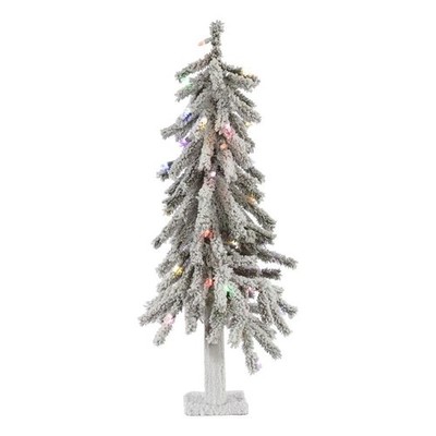 Vickerman 36'' Plastic Alpine Artificial Christmas Tree with LED Lights in White