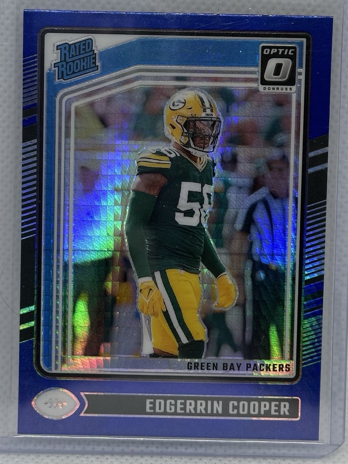 Edgerrin Cooper 2024 Panini Donruss Optic Rated Rookie Blue Hyper #231 Packers