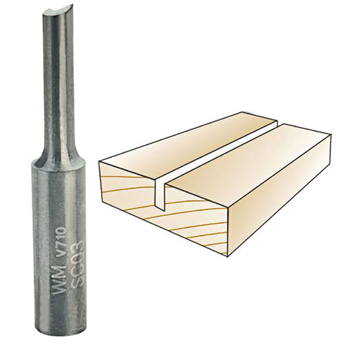 Whiteside Straight Inlay Bit, 1/4 in. SH x 5/32 in. CD x 5/8 in. CL SC03