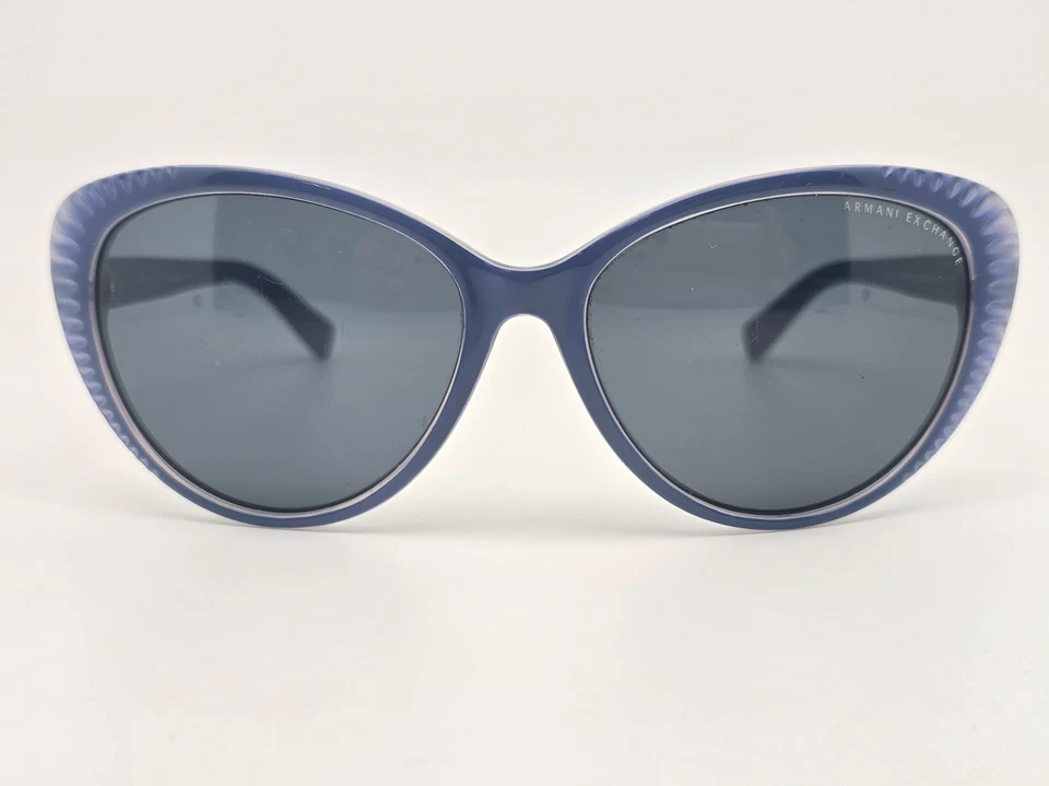 Очки солнцезащитные Armani Exchange AX4013 8057/87 синяя оправа серые линзы кошачий глаз с чехлом - Изображение 2 из 4