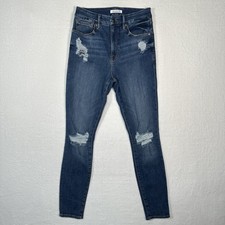 GOOD AMERICAN Good Waist Skinny Jeans 4/27 High Rise Distressed Clean Girl Vibe