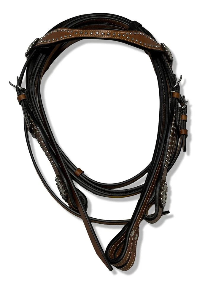 Concho Western Bridle - Cabecero con riendas - AE-HS72 Foto 3 de 4