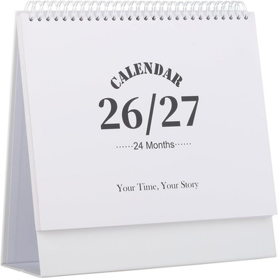 Desk Calendar 2026-2027, 2 Years Calendar Runs from Jan. 2026 until Dec 2027, Ta