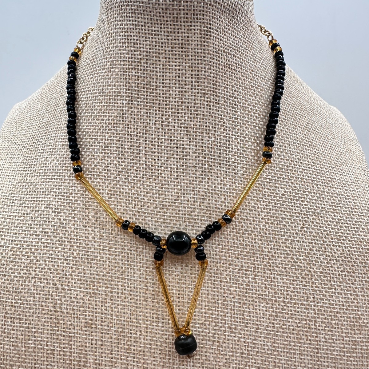OLD TIFFANY 1980's ONYX BALL NECKLACE tiffany onyx necklace