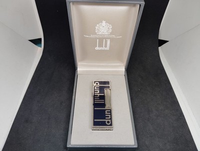 Vintage Dunhill Rolla Gas Lighter Signature Black Lacquer with Box