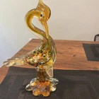Colorful Murano 12” Glass Heron Bird