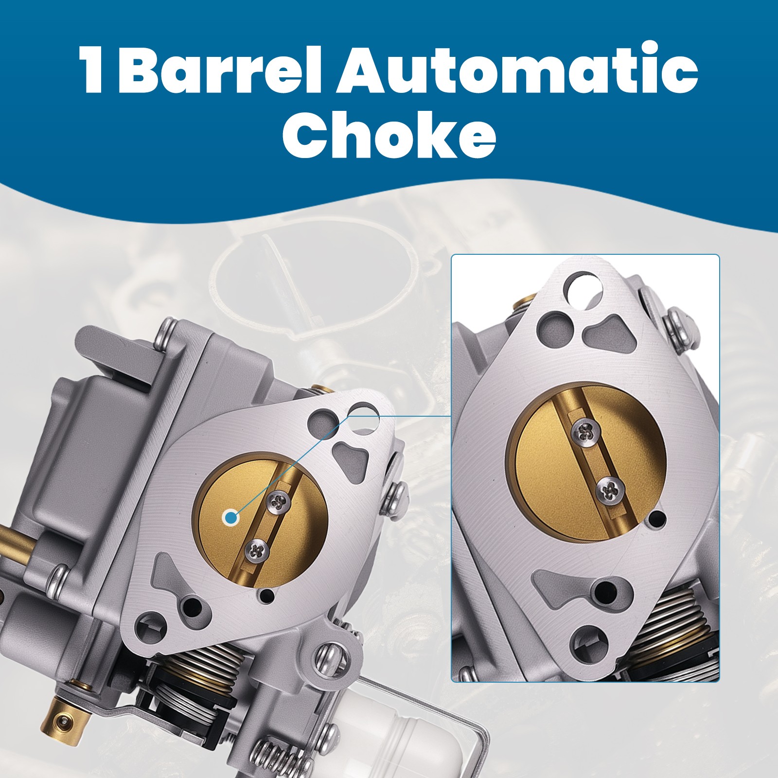 Outboard Motor Carburetor Assembly for Yamaha 15HP 20HP 4-Stroke 6AH-14301-A1