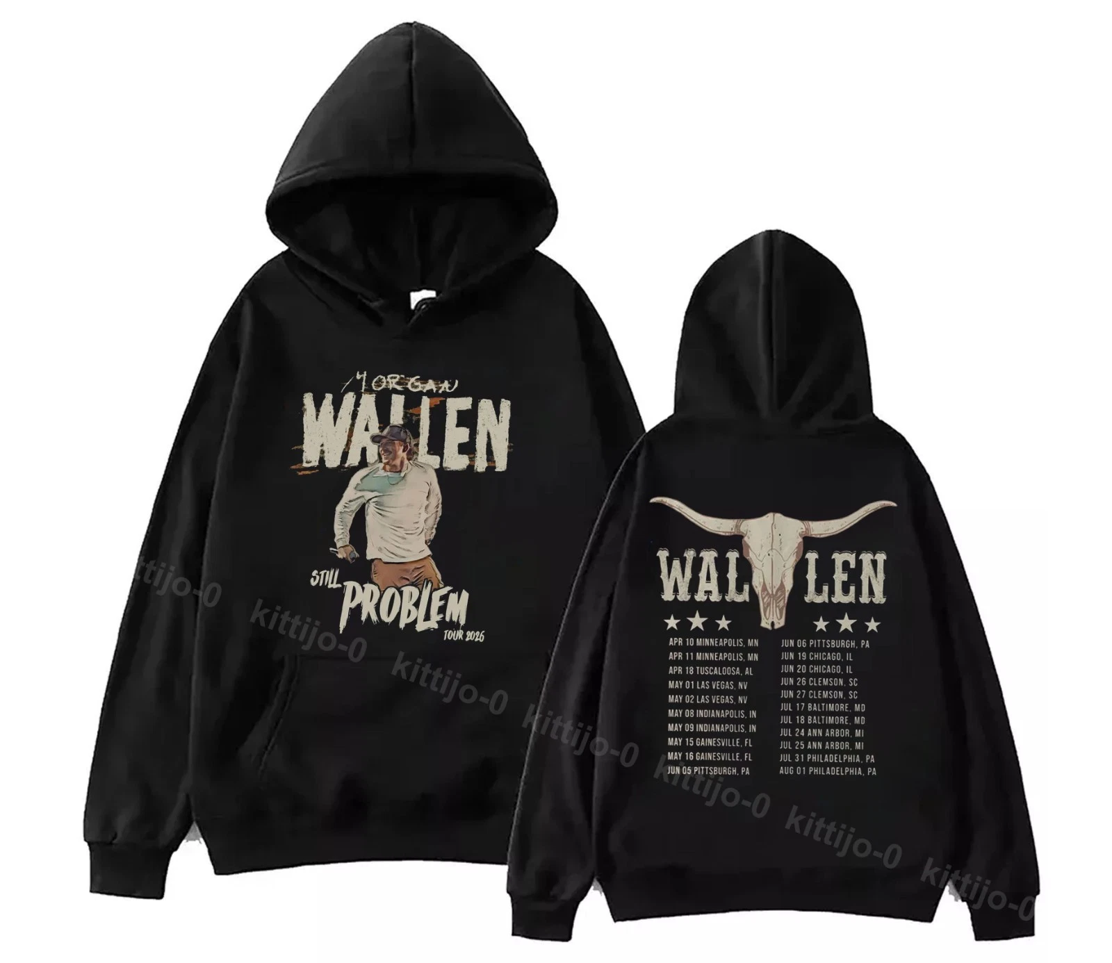 Wallen Western Still The Problem Tour 2026 Multicolor Hoodie