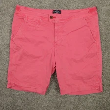 Psycho Bunny Shorts Mens 36 Pink Solid Classic Fit Chinos Stretch Adjustable Zip