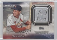 2021 Topps 70th Anniversary Manufactured Logo Series 2 Stan Musial Patch HOF ni4