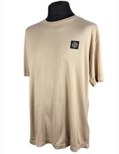 Stone Island T Shirt Men's Peach Orange Cotton Crewneck Pullover Casual Top 2XL