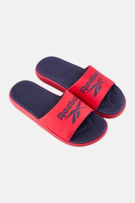 NEW Reebok Kids Boy Brand Logo Slip On Slides, Red SIZE 6 FREE SHIPPING