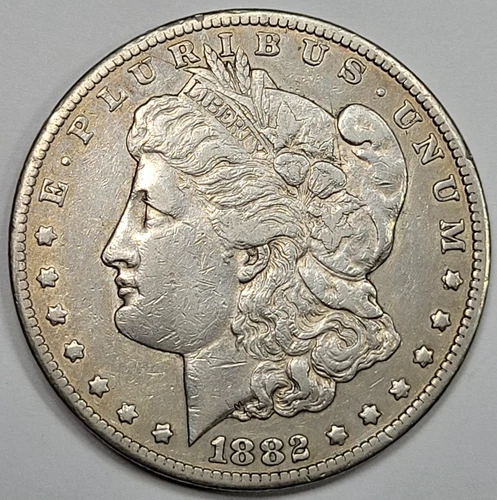 1882 CC Morgan Silver Dollar Lovely XF Carson City Genuine Silver US Coin *J940