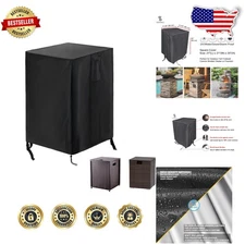 21" Fire Column Cover Waterproof Oxford Windproof Patio Drawstring