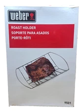 Weber Heavy Duty Plated Steel Roast Holder Part #9501 BRAND NEW - OPEN BOX