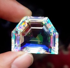 Certified 92.58 Ct Natural Rainbow Color Fancy Cut Mystic Topaz Loose Gemstone