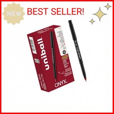 uni-ball ONYX Rollerball Pen, Micro Point 0.5mm , Red, 12 Count