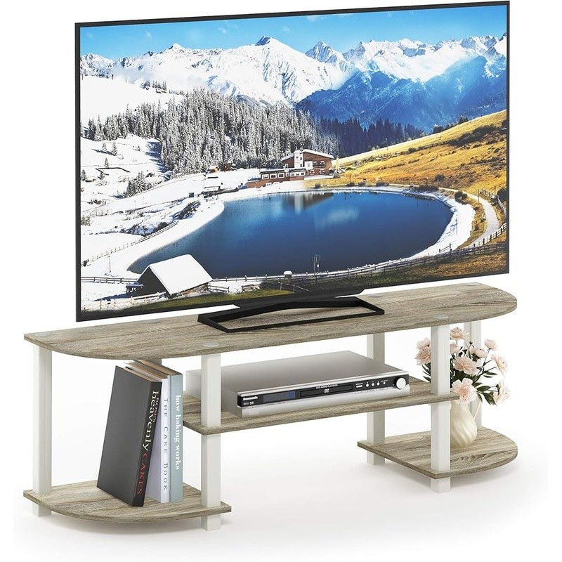 3-tier Entertainment Center Open Storage Living Room Furnitu