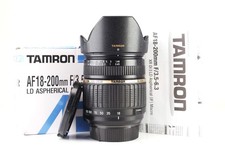 Tamron 18-200mm F3.5-6.3 XR Di II Aspherical AF Zoom Lens Nikon F&R Caps & Hood