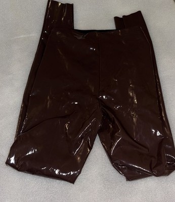 Good America. High Waist Patent Leather Legging.  Sz 2 NWOT.  Brown 