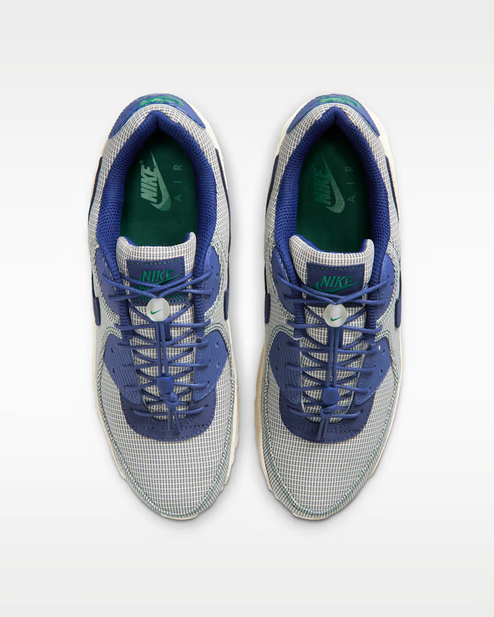 NIKE Air Max 90 IR1950 100 Coconut Milk Legion Pine Royal Blue Men 