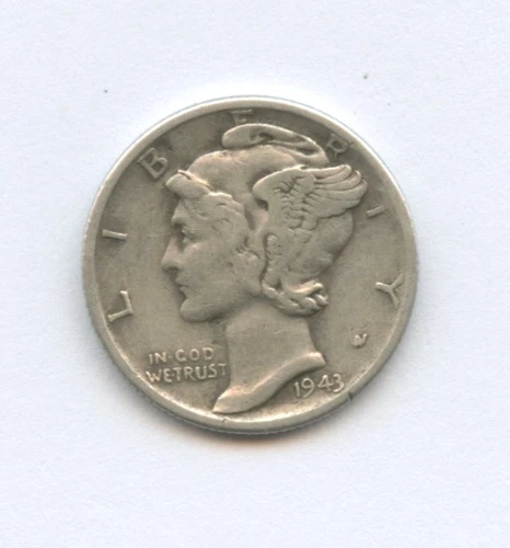 1943-S  Mercury Dime - 90% Silver - Free Shipping
