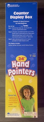 Learning Resources 24'' School Hand Pointers w/ Counter Display Box, 16 Total