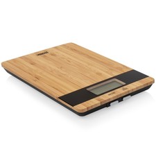 Princess Digital Kitchen Scale Bamboo 5kg Tare LCD Pure Design Natural Wood