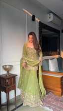 SALWAR KAMEEZ PAKISTANI INDIAN WEDDING PARTY WEAR DRESS BOLLYWOOD SUIT SHARARA
