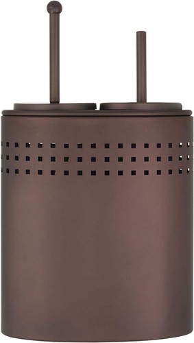 Blue Donuts Toilet Brush and Plunger Set with Holder, Modern Oil Bronze
