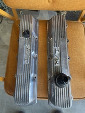 Vintage Micky Thompson Aluminum Finned Valve Covers 330 To 455 Oldsmobile
